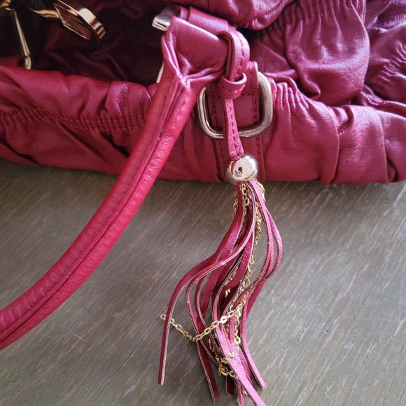 JM Collection New York RED Leather Bag - Picture 12 of 16